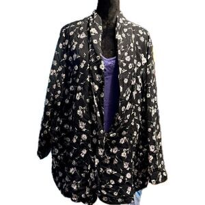 Woman Within, Womens 28w 3/4 sleeve single snap closeure cardigan with‎ pockets